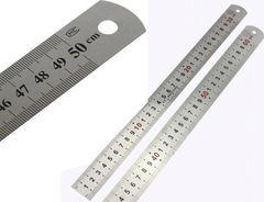 Reglas metálicas 30 - 40 - 50 - 60 cms.